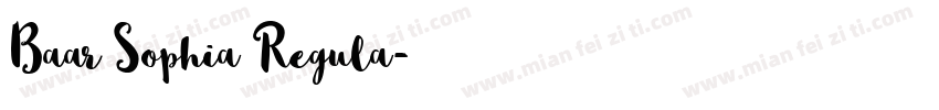 Baar Sophia Regula字体转换